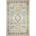 Bashian 2 ft. 6 in. x 8 ft. Sorrento Collection Transitional Polypropylene Power Loom Area Rug, Light Green S236-LGN-2.6X8-SR705